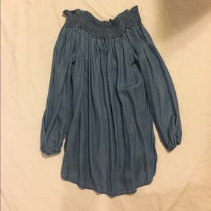 Michael Kors off the shoulder denim tunic